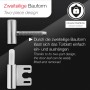 SOTECH 1 Paar Türbänder 2-Teilig Ø15 mm Stahl Vernickelt für Stahlzargen_3