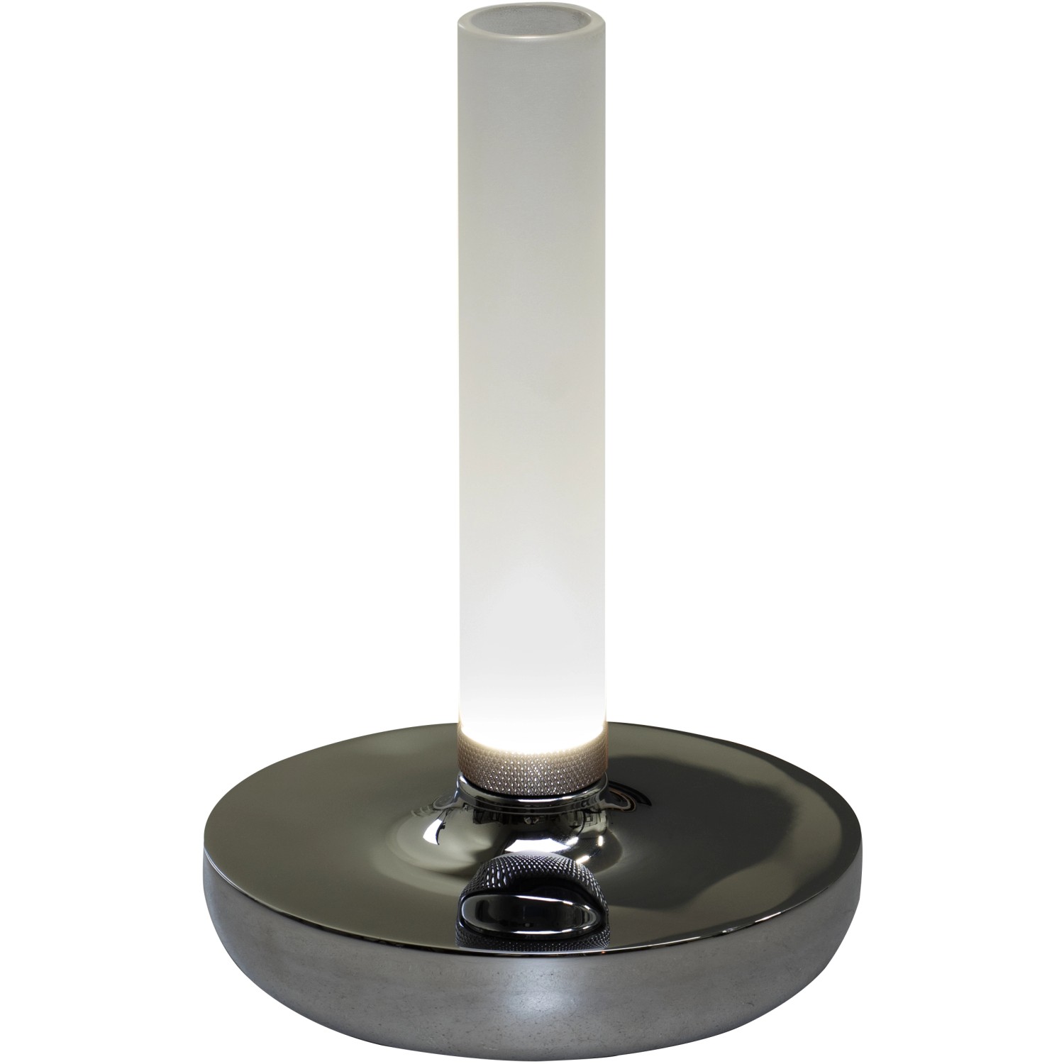 Konstsmide LED-Akku-Vase Biarritz Silber ø 13,5 cm x 20,5 cm
