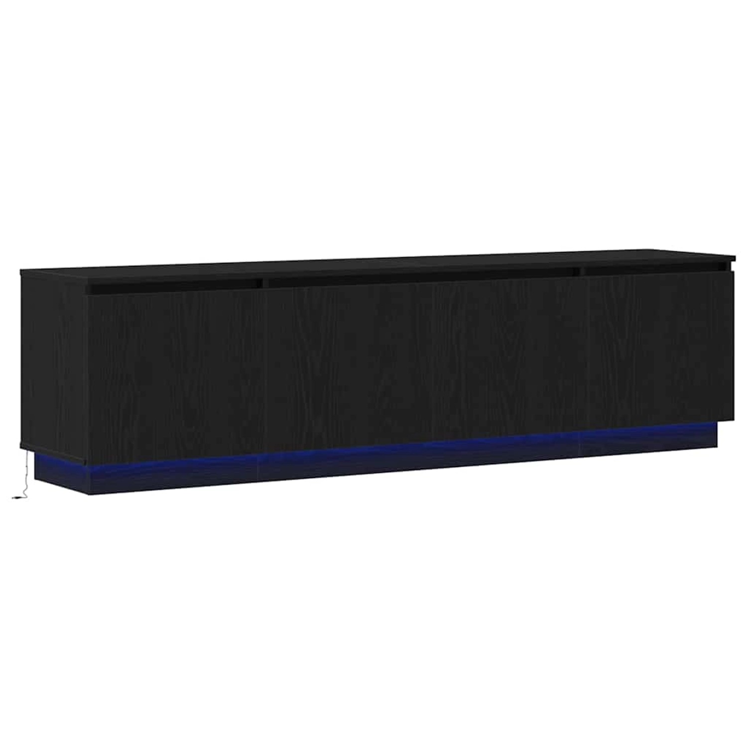 vidaXL LED-TV-Schrank Schwarz Eichen-Optik 180 x 38 x 49 cm 3376145 günstig online kaufen