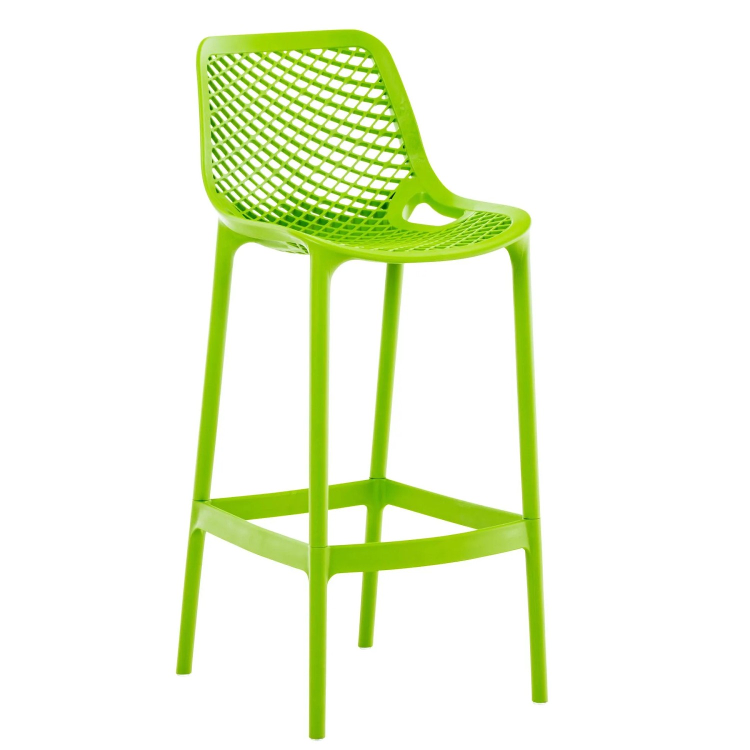 DELUKE Barhocker Modern Grünfarbig LORL Kunststoff 105x45x53cm Barhocker Mit Lehne Tresenhocker Barstuhl Thekenhocker