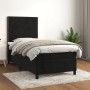 Schwarzes vidaXL Boxspringbett (100x200 cm) mit Matratze und Samtbezug.