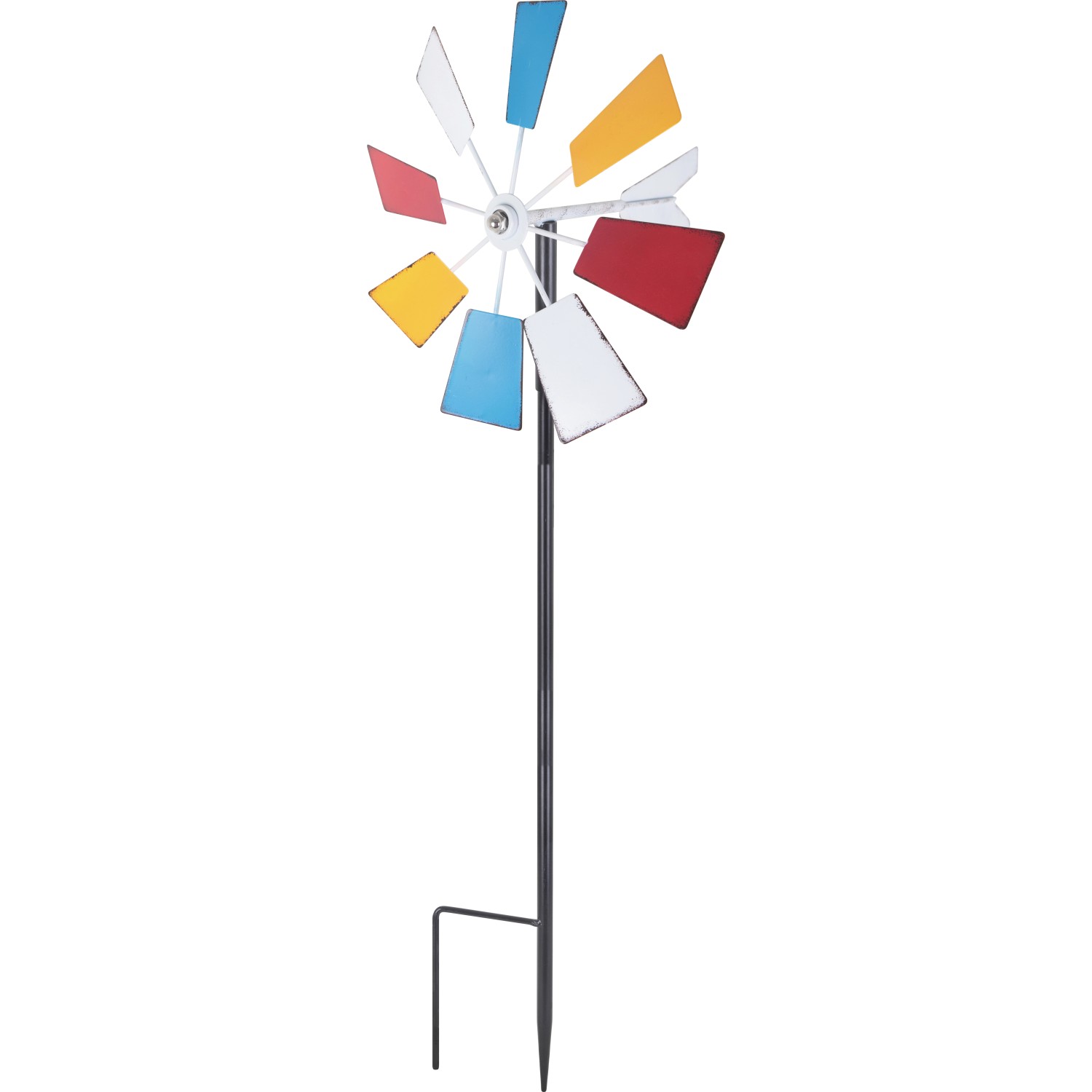 Deko-Gartenstecker Windrad Metall Bunt