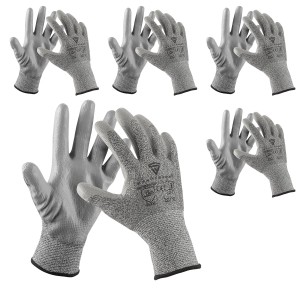 STAHLWERK Schnittschutzhandschuhe, 5er Set, XL, Schutzklasse F, Arbeitshandschuhe.