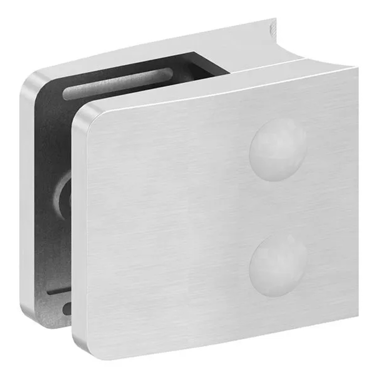 FeNau Glasklemme V2A 52x52x32 mm Für Rohr 42,4 mm Mit AbZ