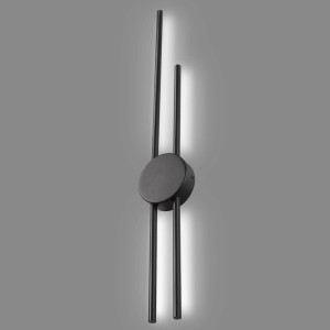 Moderne LED-Wandleuchte Lana in Schwarz, 80 cm hoch. Minimalistisches Design für stimmungsvolle Beleuchtung.