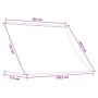 Technische Zeichnung der vidaXL Markise mit Maßen: Breite 195/199,5 cm, Ausfall 147/149,5 cm, Tiefe 115 cm.
