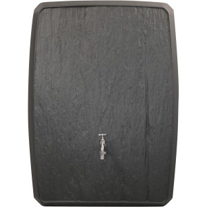 Waterform Regentonne Multitank 250 l in Anthrazit mit Wasserhahn. Schmale Bauweise, Steinoptik.