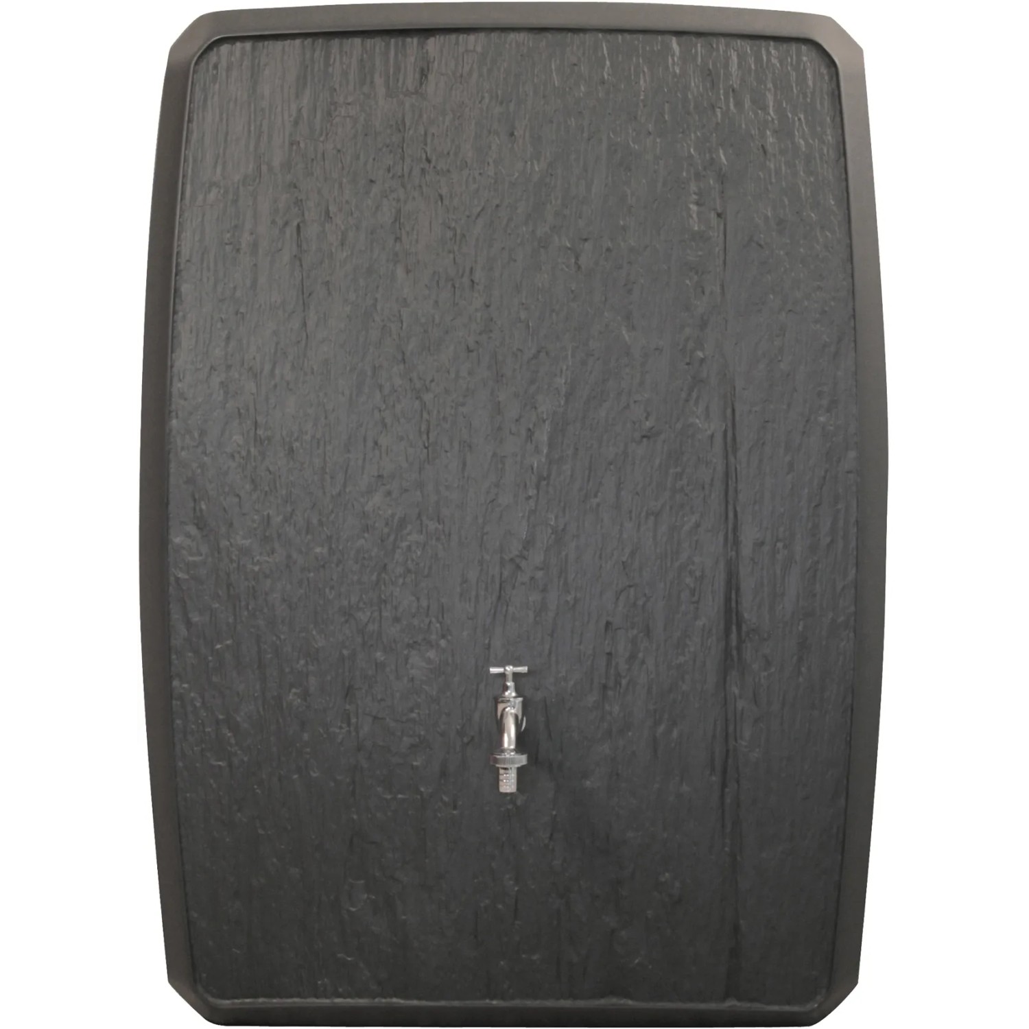 Waterform Regentonne Multitank 250 l in Anthrazit mit Wasserhahn. Schmale Bauweise, Steinoptik.