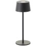 Schwarze Akku-Tischleuchte Jona von Brilliant, 25 cm, für Innen und Außen.