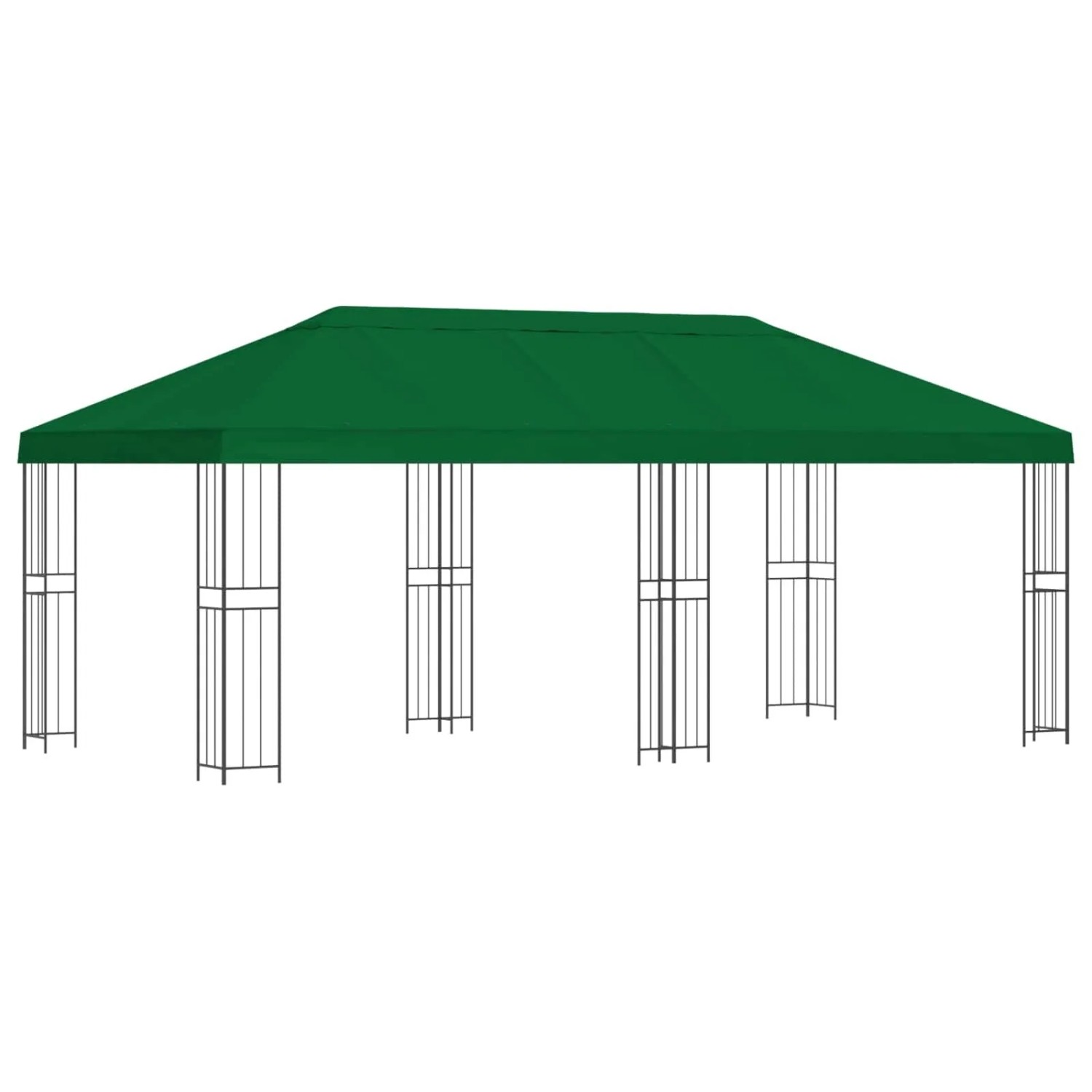 vidaXL Pavillon mit Seitenwänden 6 x 3 m Grün Polyester und Stahl 190 3375986