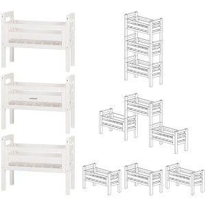 needs&wants Placy1 Pflanzenständer, weißes Holz, verschiedene Aufbauvarianten als Blumenregal.