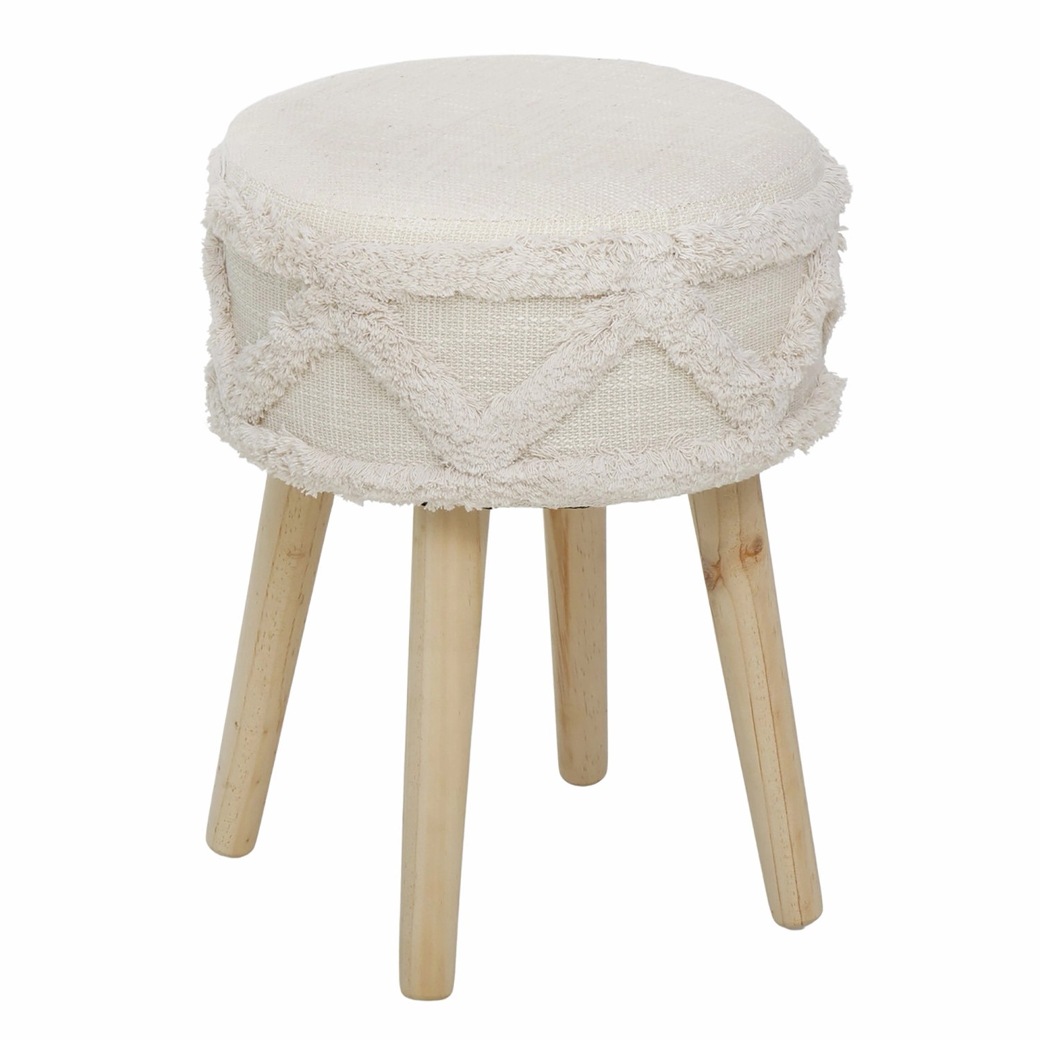 Boltze Hocker Dali 41 cm x 34 cm x 41 cm Creme günstig online kaufen