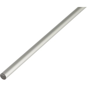 Rundstange aus Aluminium, silberfarbig eloxiert, Durchmesser 12 mm, Länge 2000 mm.