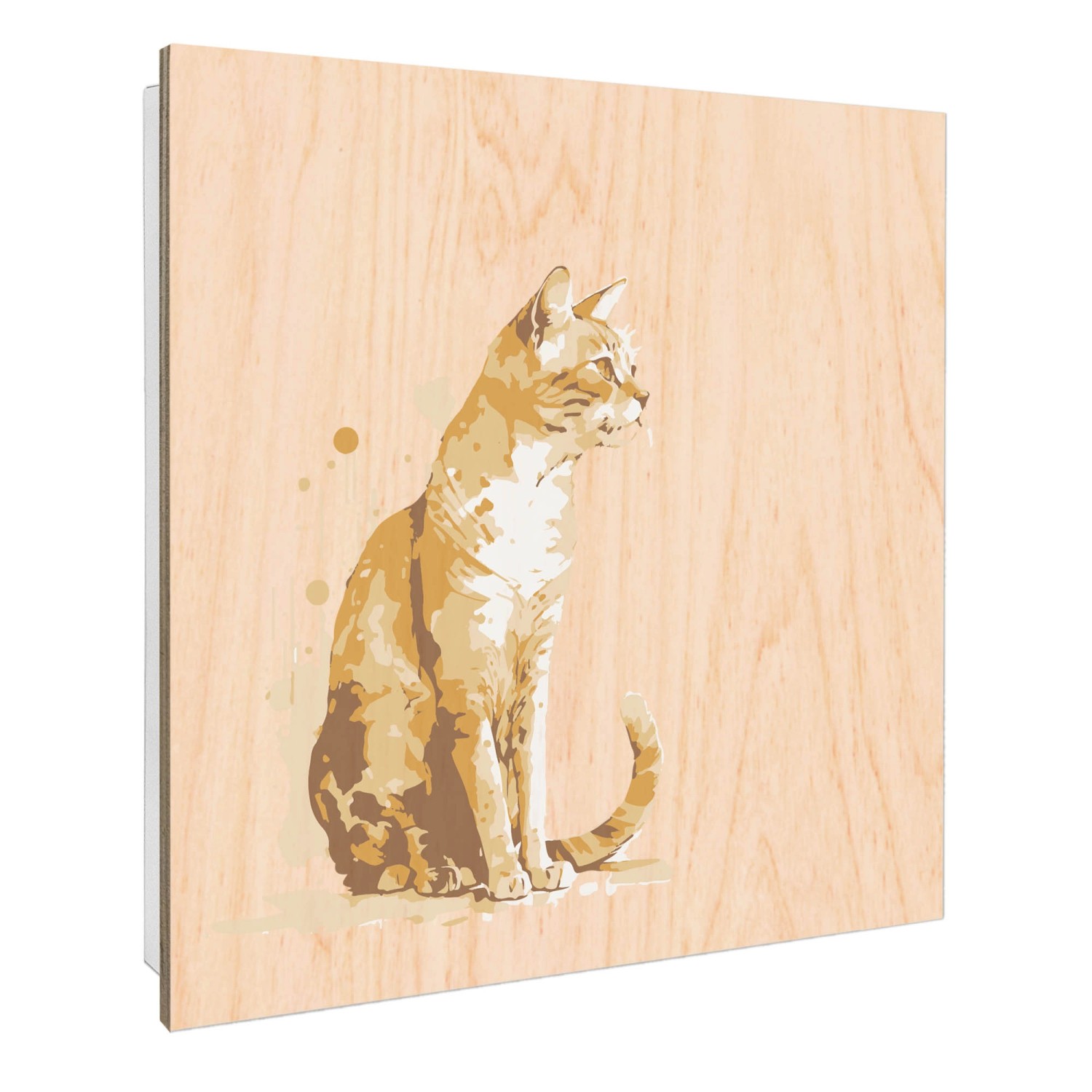 Banjado Großer Schlüsselbox Holz 30x30cm Weiß Scharnier Rechts 50 Haken Sch günstig online kaufen