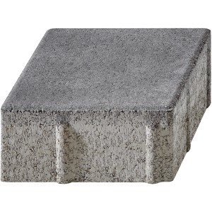 Quadratischer Kann Pflasterstein Casalina, 14x14x6 cm, in Vulkananthrazit. Betonpflaster für Garten und Einfahrt.