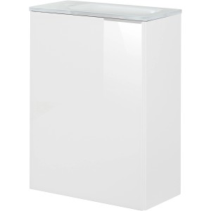 Fackelmann Waschbeckenunterschrank SBC, weiß, 44 cm breit, mit Softclose.