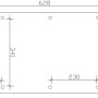 Technische Zeichnung des Skan Holz Carport Wendland, Abmessungen 409 x 628 cm.