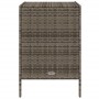 Grauer VidaXL Gartenschrank aus Polyrattan, 55x59x80 cm, ideal zur Aufbewahrung im Garten.