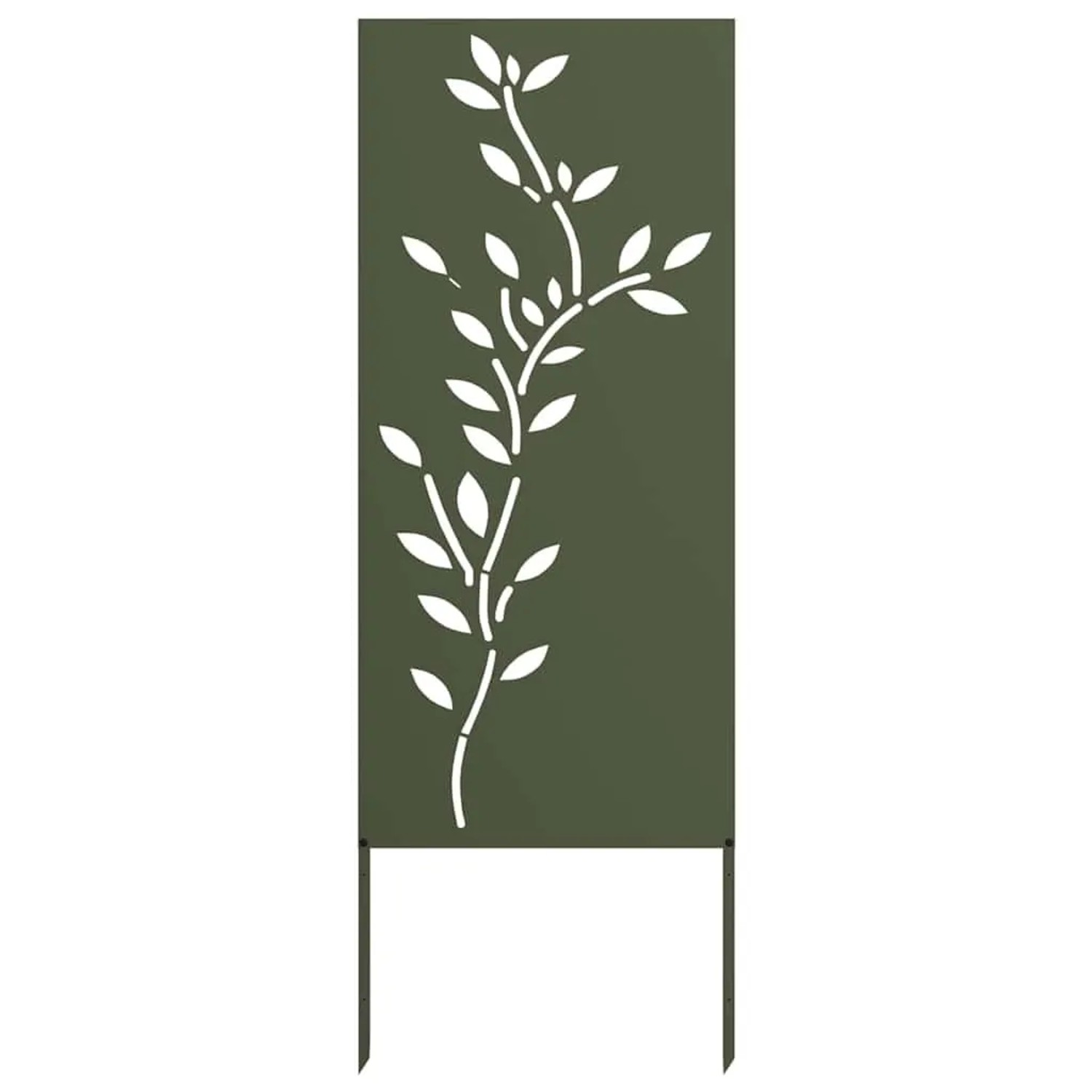 vidaXL Garten Sichtschutz-Leinwand Floral Olivgrün 50 x 140 cm 876325