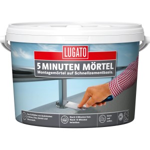 Eimer Fertigmörtel Extra Schnell, 5 Minuten Mörtel, 10 kg. Schnellmontagemörtel für Reparaturen und Befestigungen.