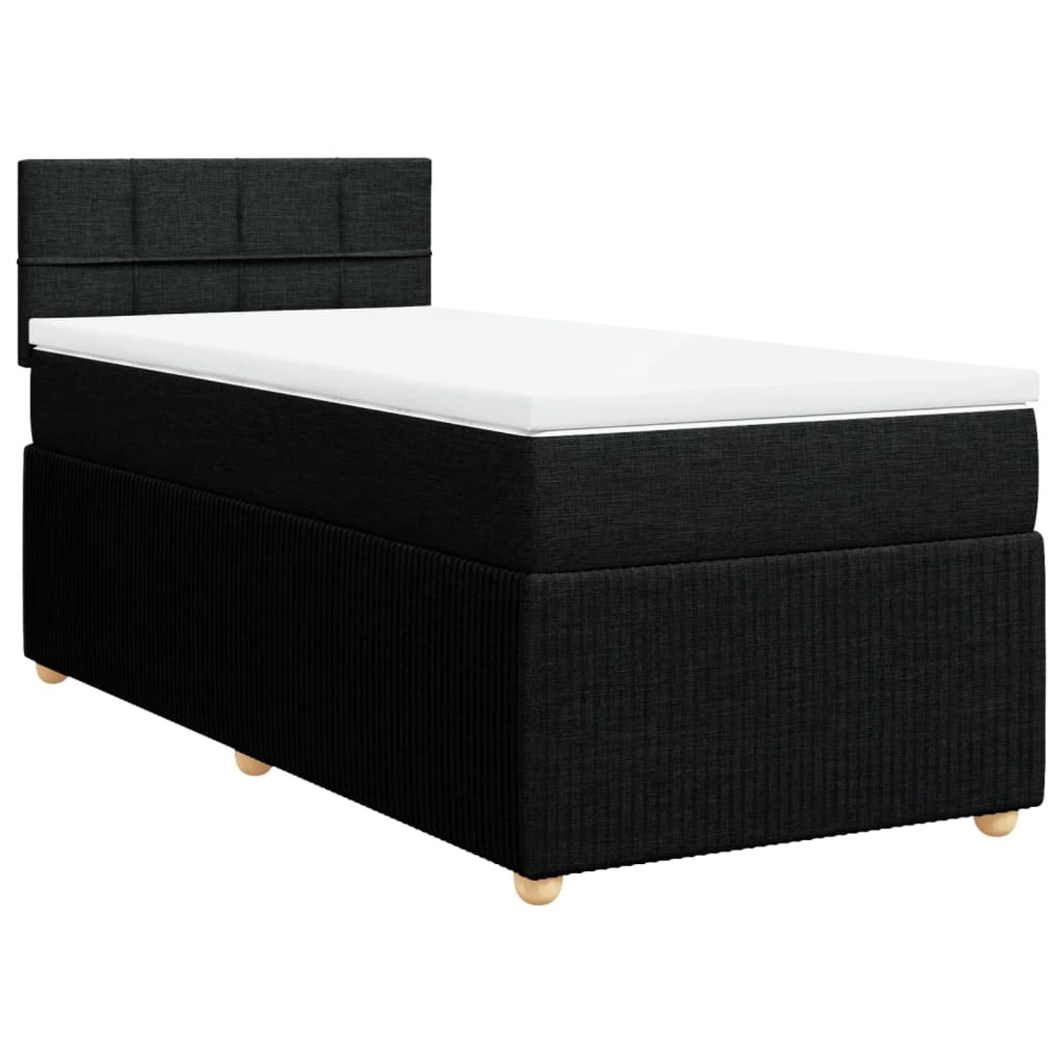 vidaXL Boxspringbett mit Matratze Schwarz 90x190 cm Stoff2102557 günstig online kaufen