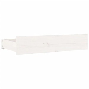 Schublade für vidaXL Bett, weiß, aus Kiefernholz, zur Aufbewahrung unter dem Bett.