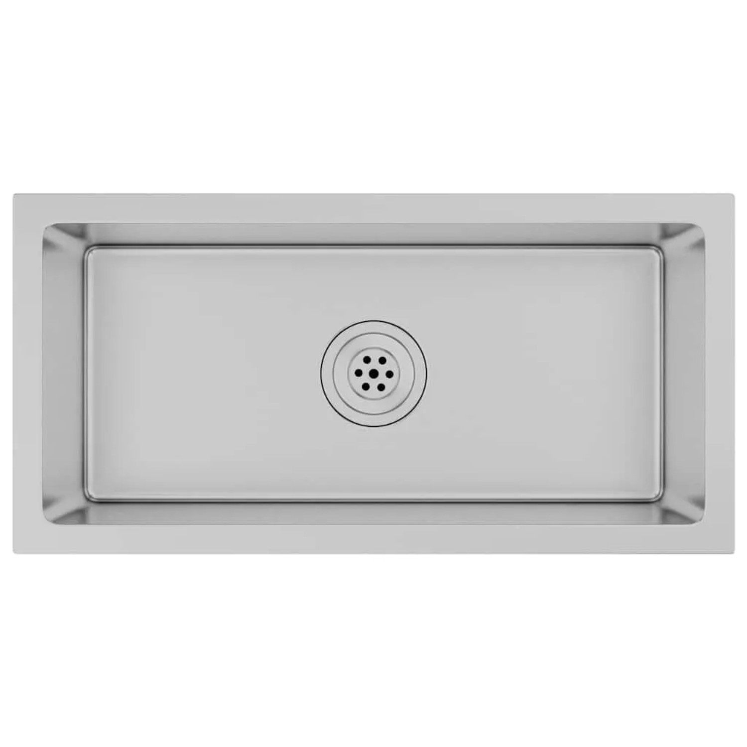 vidaXL Handgemachte Einbauspüle Edelstahl 51504