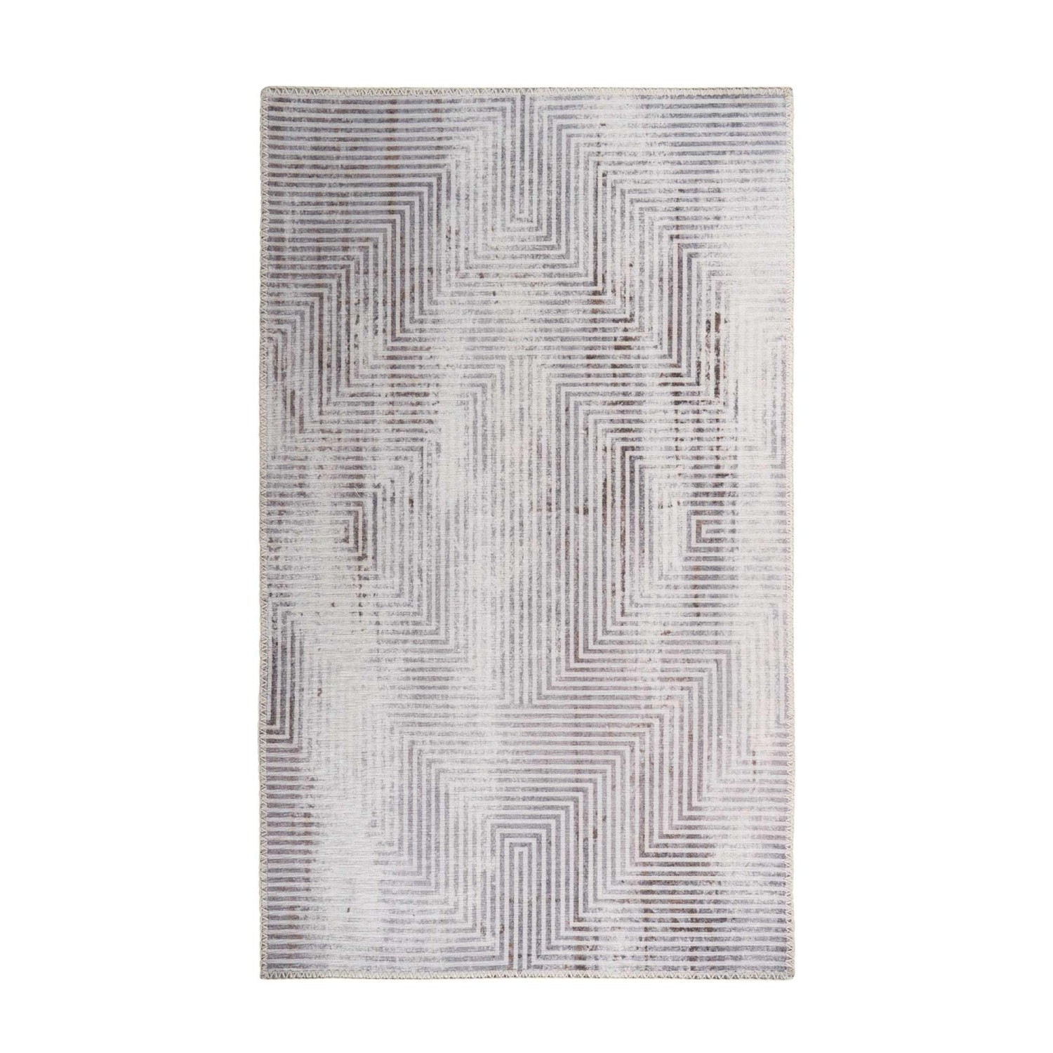 MeGusta Flachflor Teppich EthnoDesign Grau Minimalistisches Design 200 x 29 günstig online kaufen