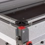 Detailansicht Stema Anhänger Variolux 550 mit Reling, Stützrad und Diebstahlsicherung.
