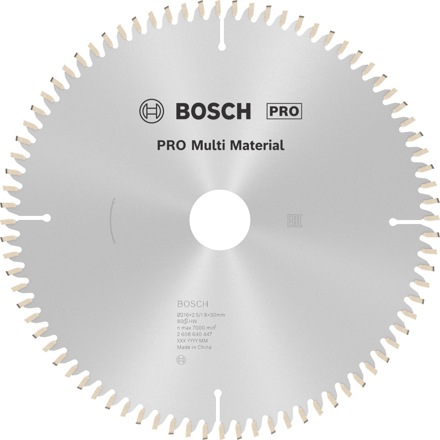 Bosch Kreissägeblatt Multi Material 216 mm x 25 mm x 30 mm 80 Zähne günstig online kaufen
