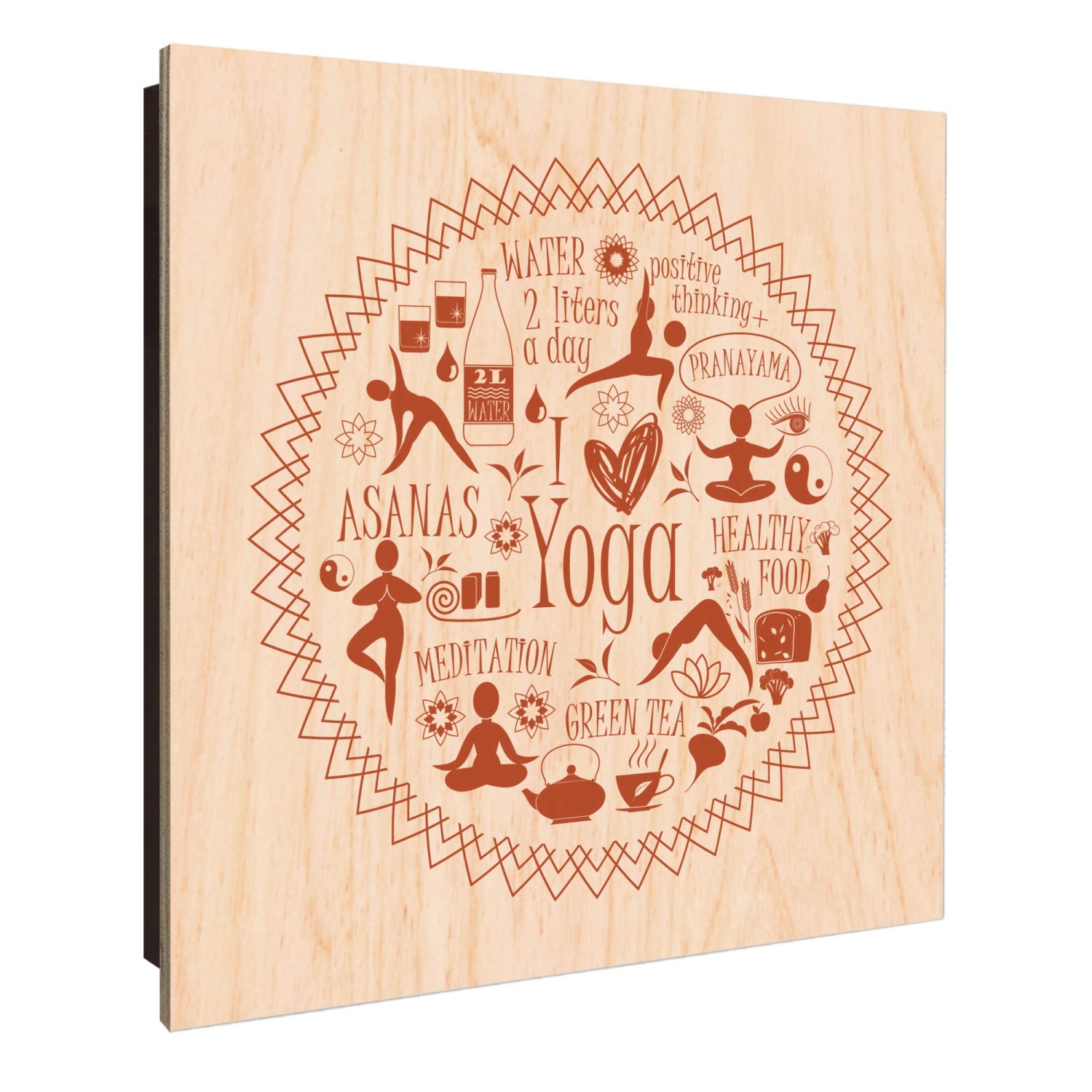 Banjado Großer Schlüsselkasten Holz 30x30cm Schwarz Scharnier Links 50 Hake günstig online kaufen