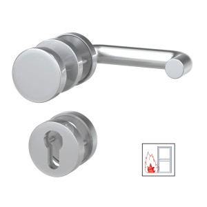 Basi FS-Rosetten-Garnitur ZT-FS 2100 Edelstahl, Feuerschutzbeschlag für Türen