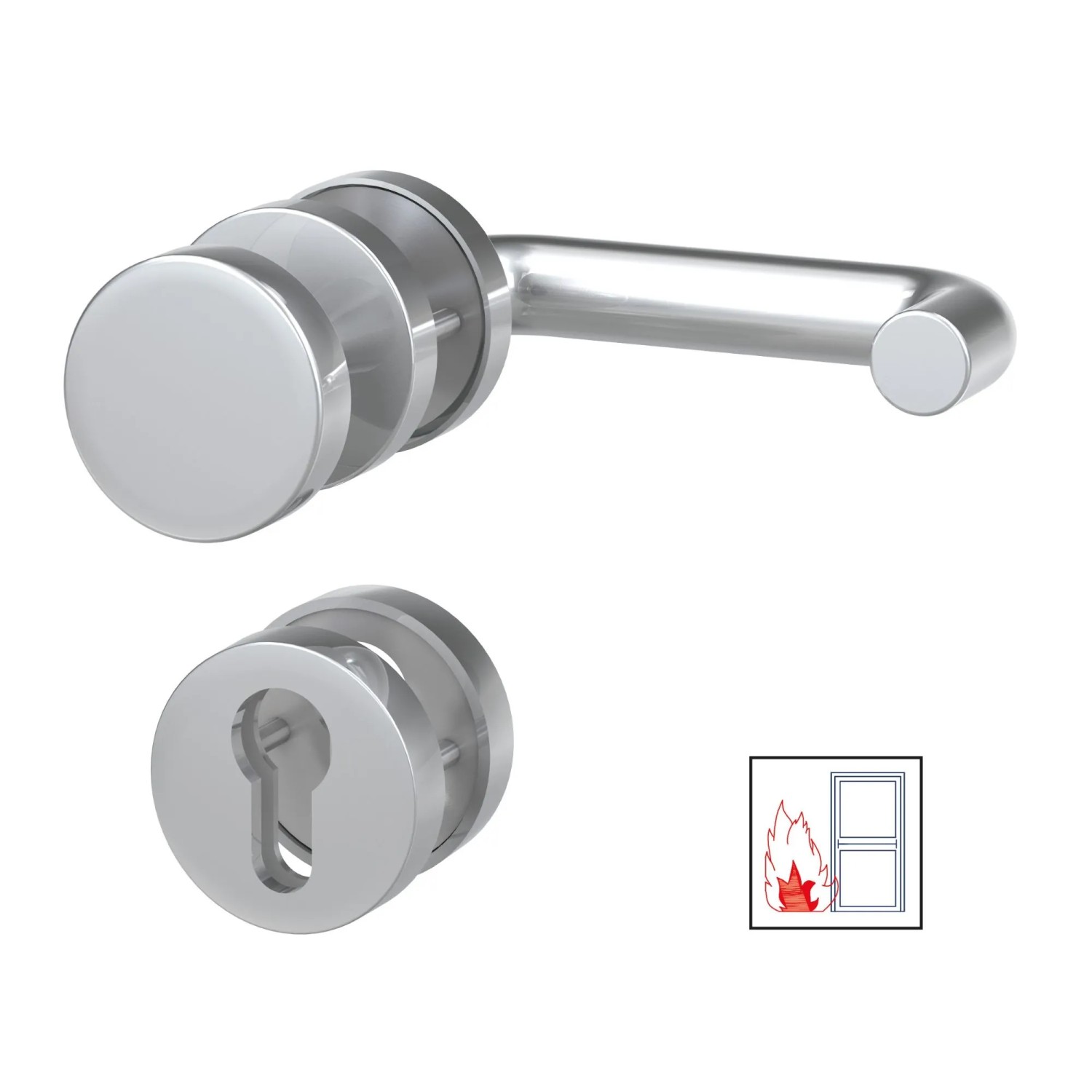 Basi - FS-Rosetten-Wechsel-Garnitur - ZT-FS 2100 - Edelstahl - 7529-9108