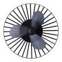 Schwarze LED-Deckenleuchte Capo mit Ventilator, Ø 48 cm.
