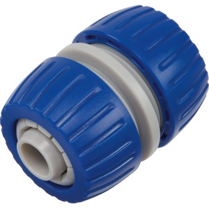 LUX Reparator Schlauchverbinder 13 mm, blau/grau, für schnelle Schlauchreparaturen.