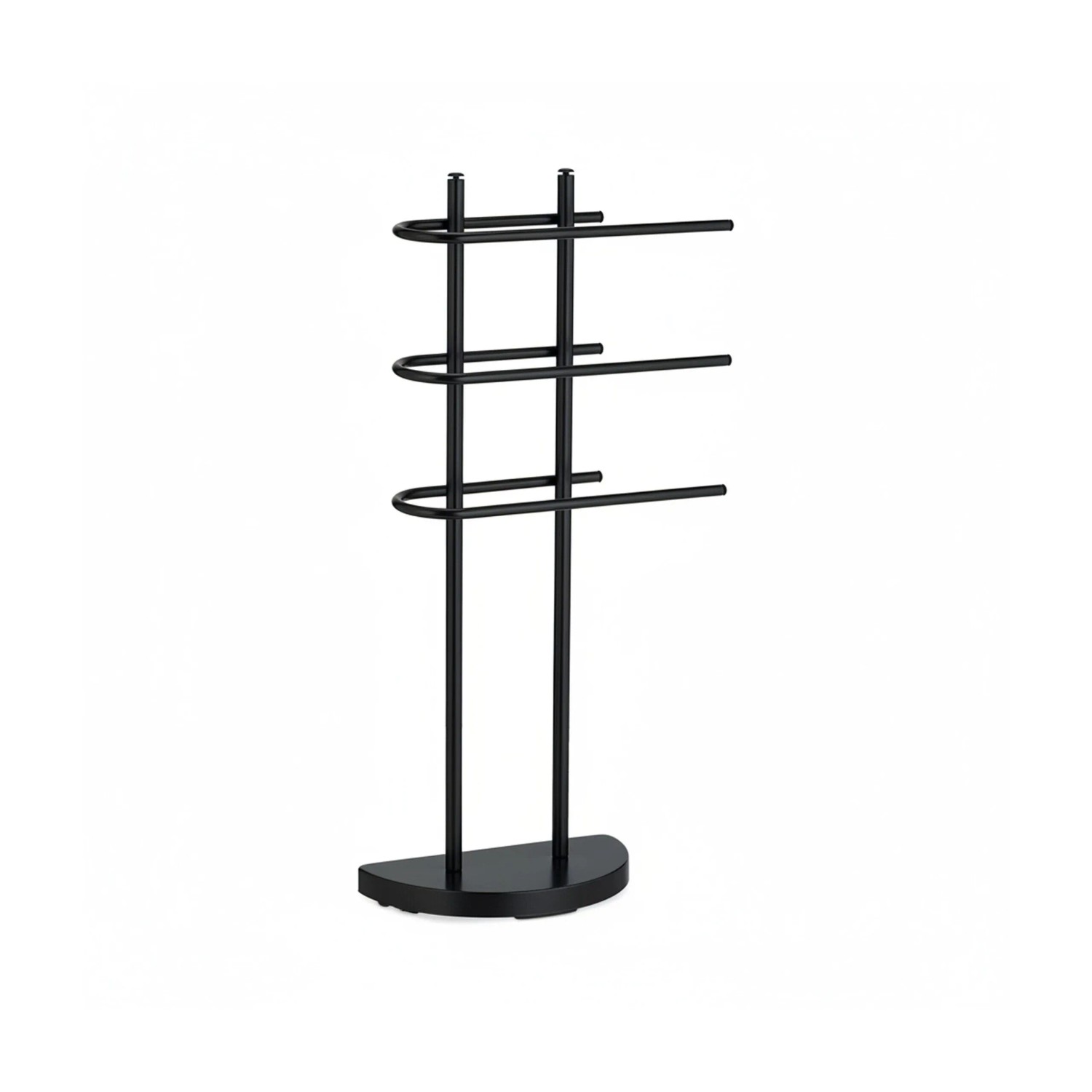 Relaxdays Handtuchständer Eisen Schwarz Freistehend mit 3 Stangen 83 cm x 39 cm x 18 cm 3,3 kg