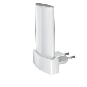 Ledvance LED-Steckdosenlicht Lunetta Shine, 9x6x6 cm, weiß, mit Tag-Nachtsensor.