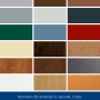 Farbauswahl: ZK-Tür-Element verzinkt in verschiedenen Farben und Holzdekoren.