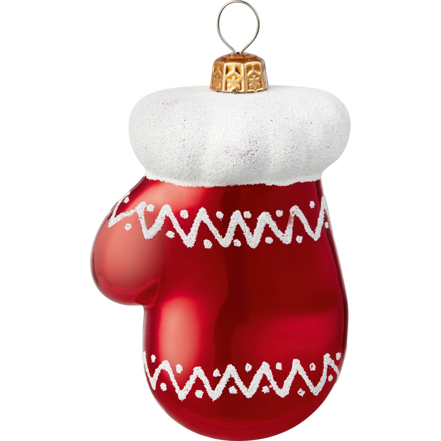 Baumschmuck Fäustlinge Rot-Weiß 4 Stück