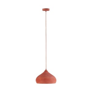 Lindby Beton Pendelleuchte Fiona 9620739 Mediterran Orientalisch in Terracotta aus Beton 1-flammig E27 Wohnzimmerleuchte