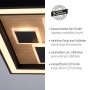 Moderne Paul Neuhaus LED-Deckenleuchte Eliza in Holz Natur, 48x48 cm, für Wohnräume.
