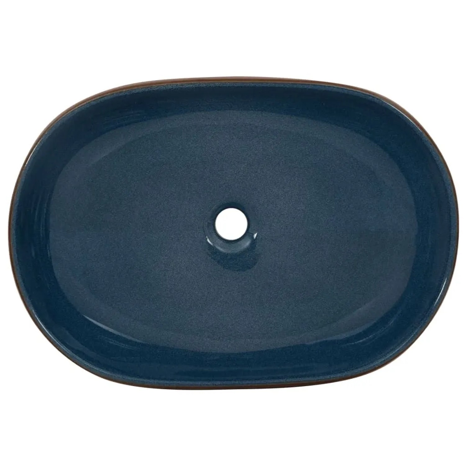 vidaXL Aufsatzwaschbecken Braun und Blau Oval 59x40x14 cm Keramik 155100_6