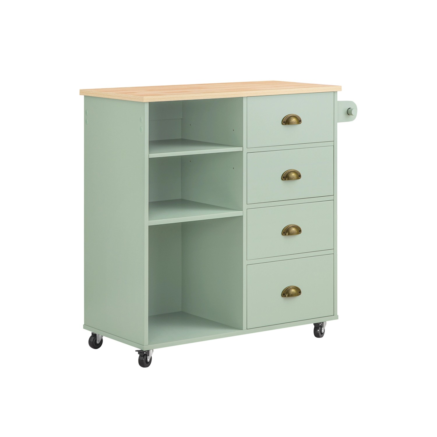 SoBuy Kücheninsel mit 3 Fächern und 4 Schubladen Küchenwagen Sideboard FKW1 günstig online kaufen
