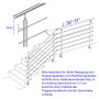 AICA 304 Edelstahl Treppengeländer Set Seitenmontage 100 cm Länge 5 Querstreben_8