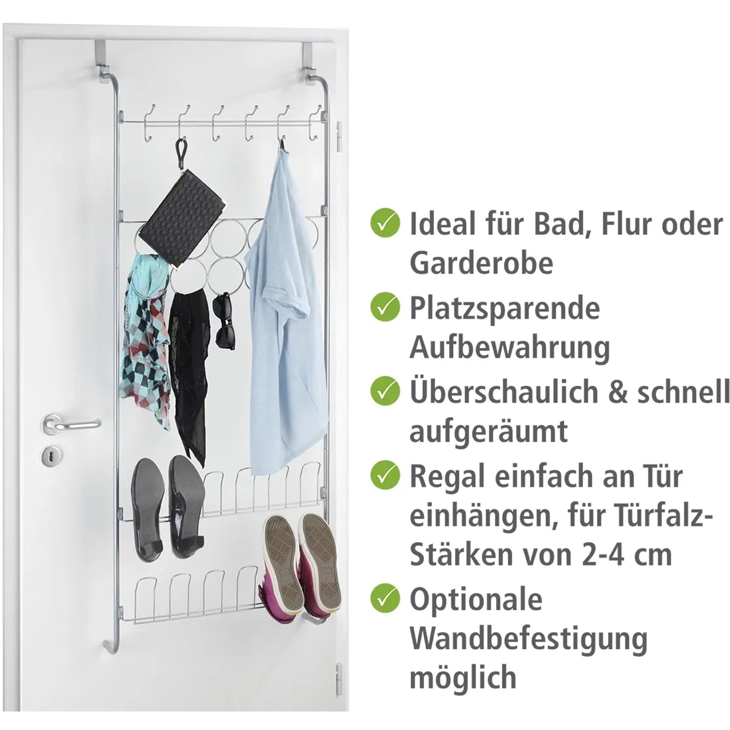 Wenko Türgarderobe 150,5 x 59 x 18,5 cm Metall kaufen bei OBI