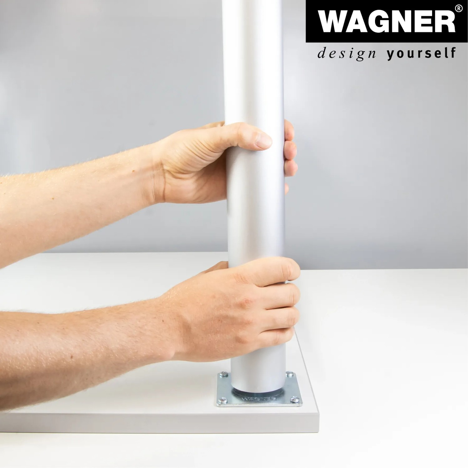 Wagner Möbelbein Telescope, höhenverstellbar, Alu, Ø 5 cm, Länge 60-90 cm.