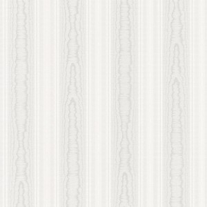 Weiße Streifen Tapete in Textiloptik von PROFHOME, matte Oberfläche, dekorative Wandgestaltung.