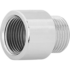 Verchromte Hahnverlängerung aus Messing, 15 mm, für Gewindefittings.