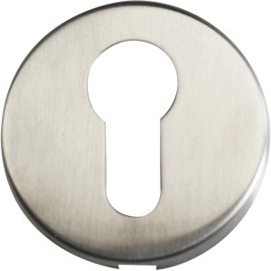 Alpertec Rosette für Profilzylinder, Edelstahl satiniert, Türbeschlag