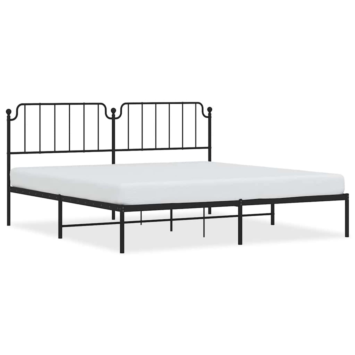 vidaXL Bettgestell mit Kopfteil Metall Schwarz 193x203 cm 373893 günstig online kaufen